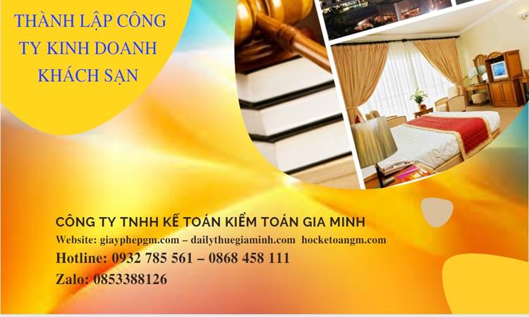  Thủ tục thành lập công ty kinh doanh khách sạn tại Hòa Bình