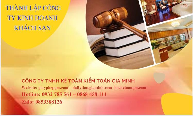Thủ tục thành lập công ty kinh doanh khách sạn tại Huyện Từ Liêm