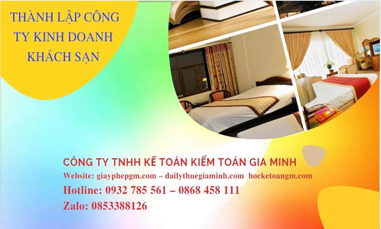 Thủ tục thành lập công ty kinh doanh khách sạn tại Huyện Vĩnh Thạnh