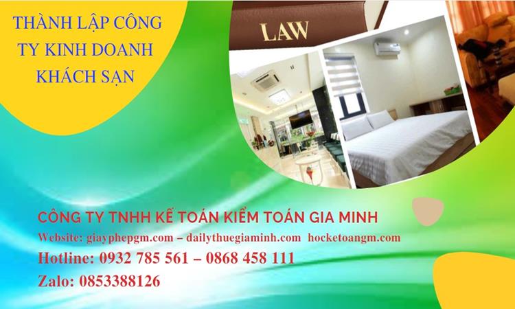 Thủ tục thành lập công ty kinh doanh khách sạn tại Thanh Hóa