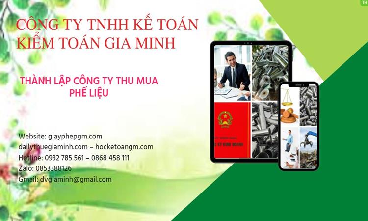 Thủ tục thành lập công ty kinh doanh phế liệu tại Bình Thuận