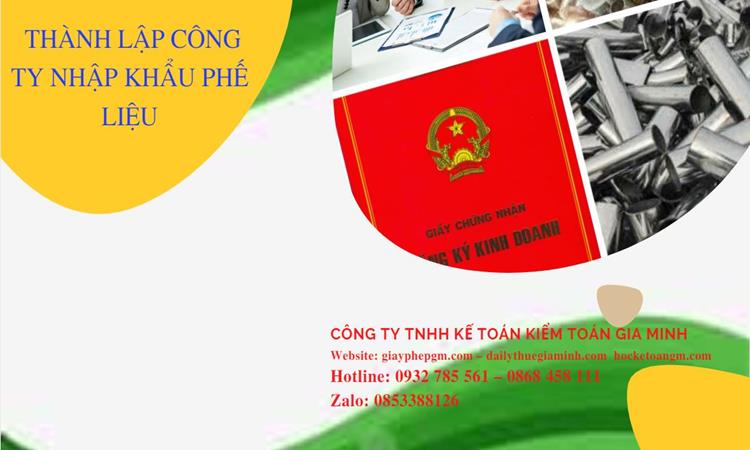 Thủ tục thành lập công ty kinh doanh phế liệu tại Huyện Hóc Môn