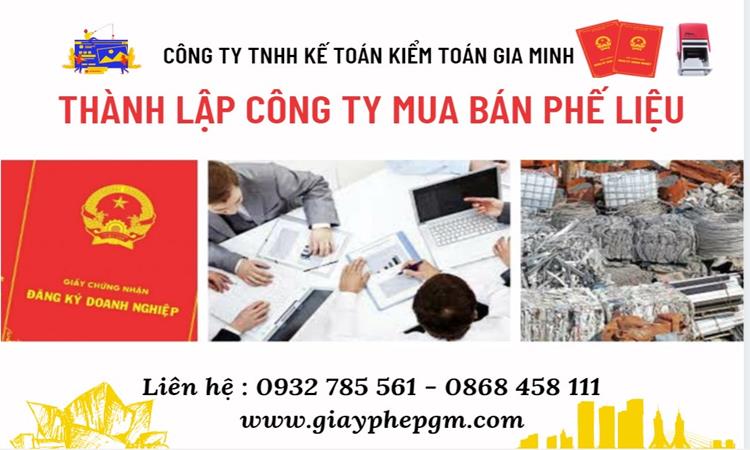 Thủ tục thành lập công ty kinh doanh phế liệu tại Huyện Kim Bảng