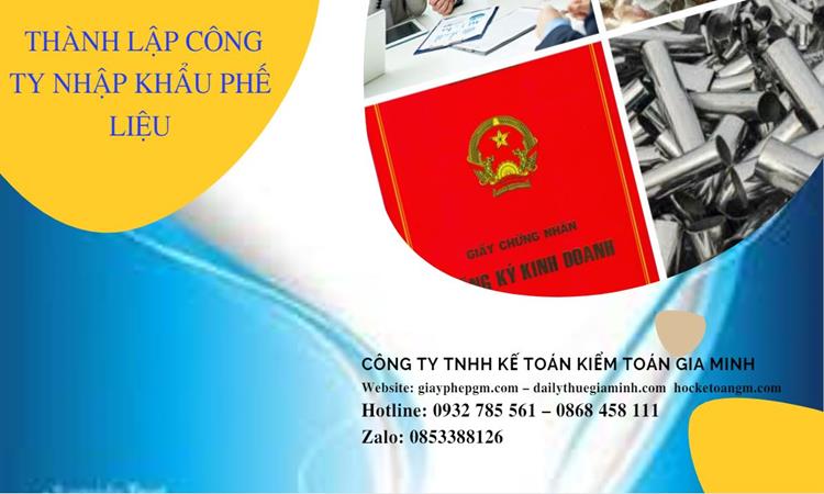 Thủ tục thành lập công ty kinh doanh phế liệu tại Huyện Sóc Sơn