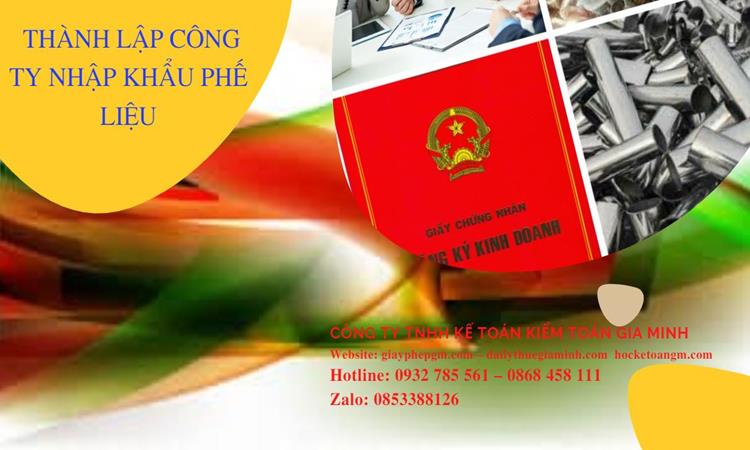 Thủ tục thành lập công ty kinh doanh phế liệu tại Quận 11