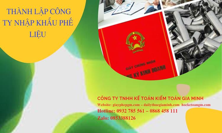 Thủ tục thành lập công ty kinh doanh phế liệu tại Quận 3