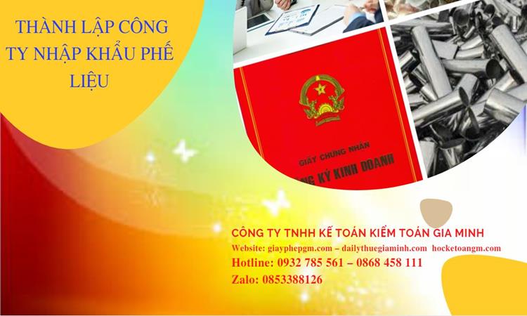 Thủ tục thành lập công ty kinh doanh phế liệu tại Quận Bình Tân