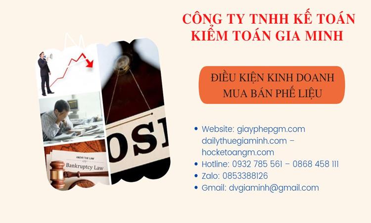 Thủ tục thành lập công ty kinh doanh phế liệu tại Quận Ninh Kiều