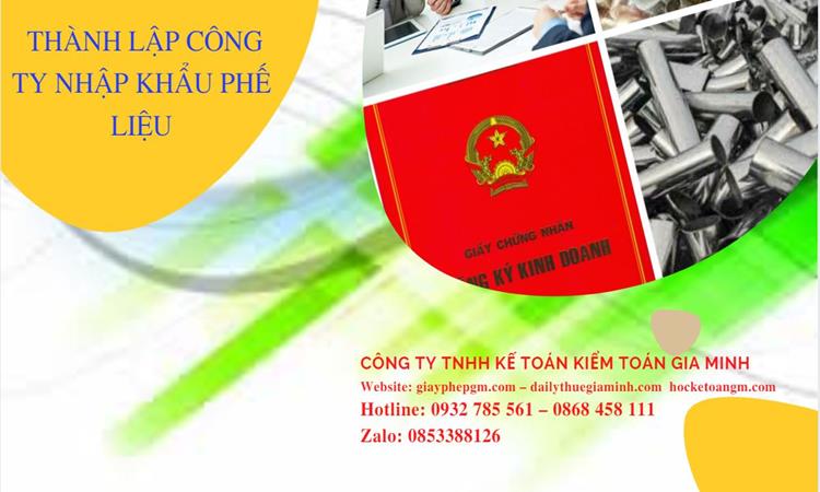 Thủ tục thành lập công ty kinh doanh phế liệu tại Quận Tân Bình