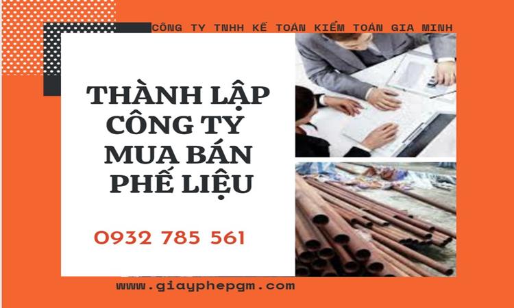 Thủ tục thành lập công ty kinh doanh phế liệu tại Thành Phố Phủ Lý