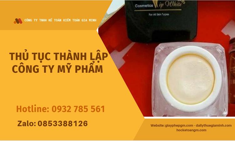 Thủ tục thành lập công ty mỹ phẩm tại Cần Thơ
