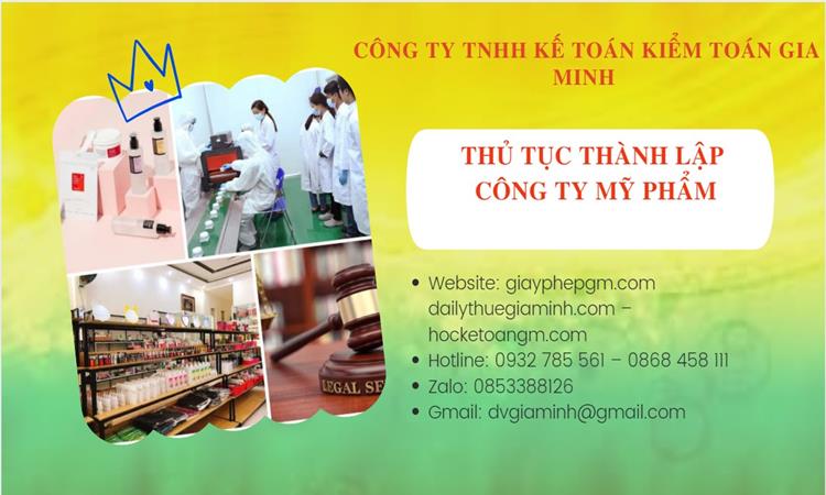 Thủ tục thành lập công ty mỹ phẩm tại Huyện Ba Vì