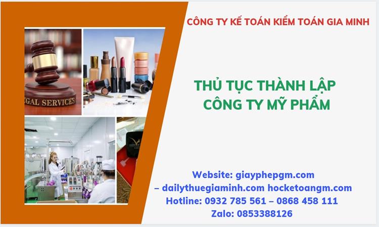 Thủ tục thành lập công ty mỹ phẩm tại Huyện Đông Anh