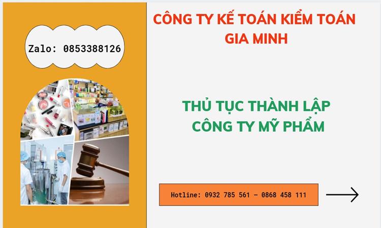 Thủ tục thành lập công ty mỹ phẩm tại Huyện Mê Linh