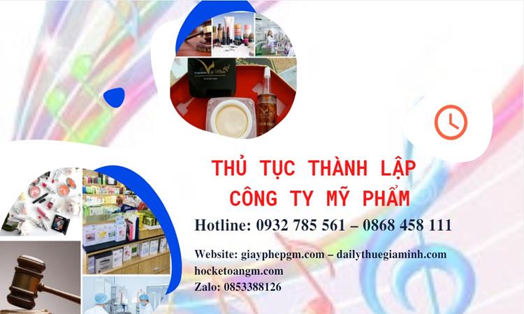 Thủ tục thành lập công ty mỹ phẩm tại Quận 12