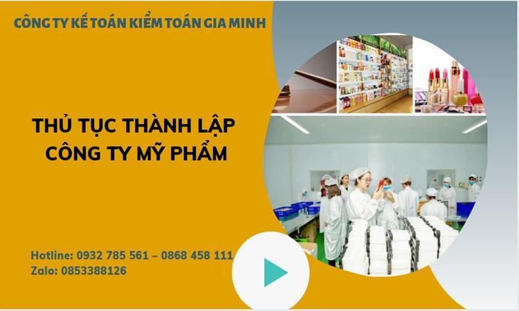 Thủ tục thành lập công ty mỹ phẩm tại Quận 5