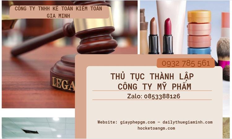 Thủ tục thành lập công ty mỹ phẩm tại Quận 7