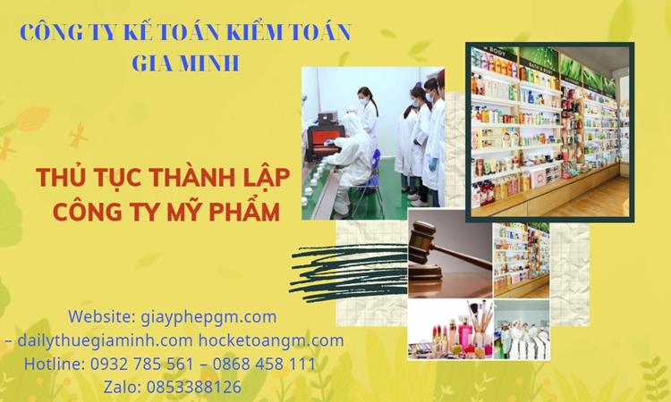 Thủ tục thành lập công ty mỹ phẩm tại Quận 8