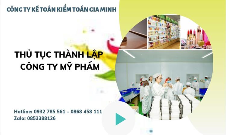 Thủ tục thành lập công ty mỹ phẩm tại Quận 9