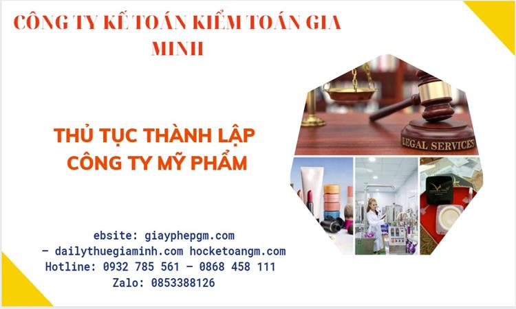Thủ tục thành lập công ty mỹ phẩm tại Quận Bình Tân