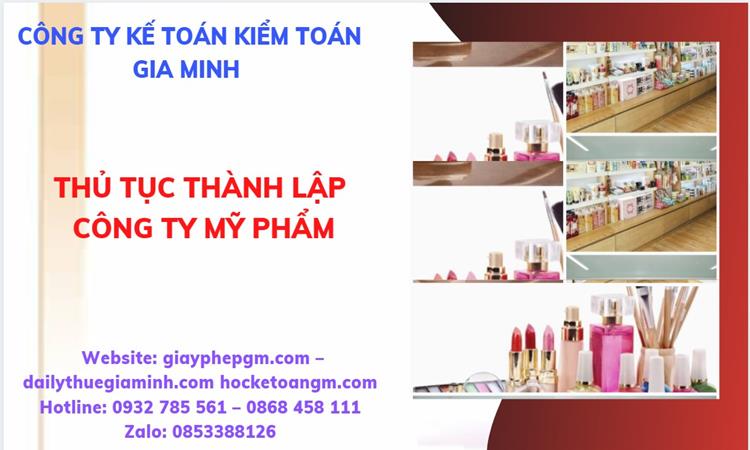 Thủ tục thành lập công ty mỹ phẩm tại Quận Bình Thạnh