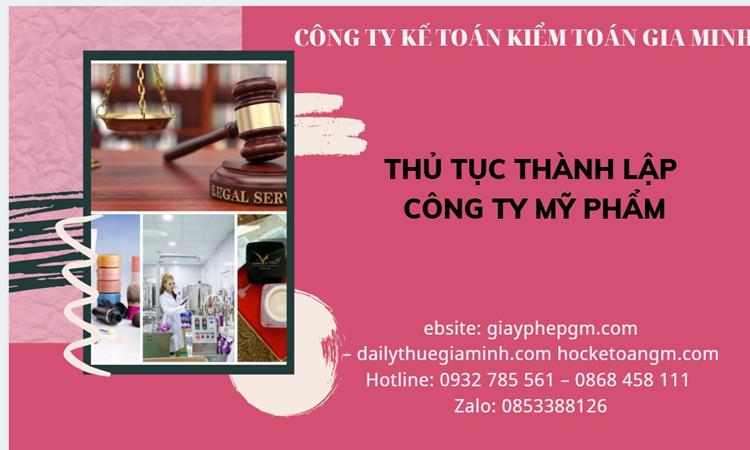 Thủ tục thành lập công ty mỹ phẩm tại Quận Hoàn Kiếm