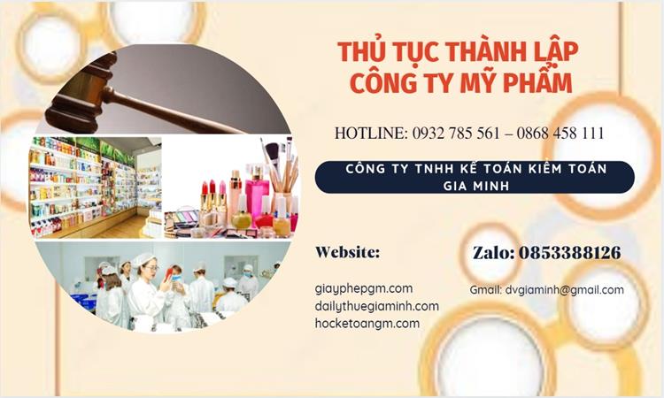 Thủ tục thành lập công ty mỹ phẩm tại Quận Long Biên