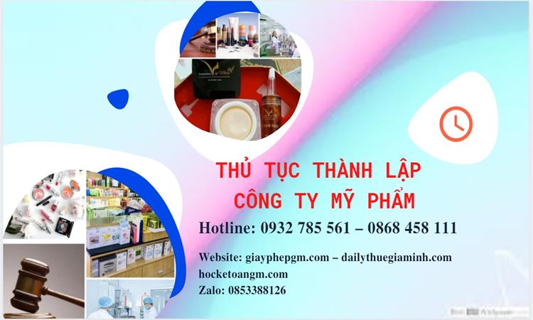 Thủ tục thành lập công ty mỹ phẩm tại Quận Nam Từ Liêm