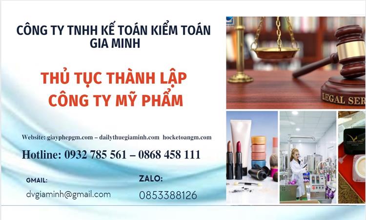 Thủ tục thành lập công ty mỹ phẩm tại Quận Tân Bình