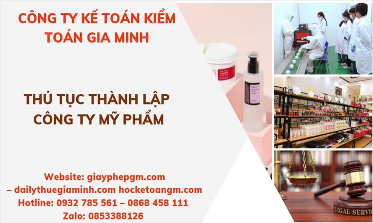 Thủ tục thành lập công ty mỹ phẩm tại Quận Tân Phú