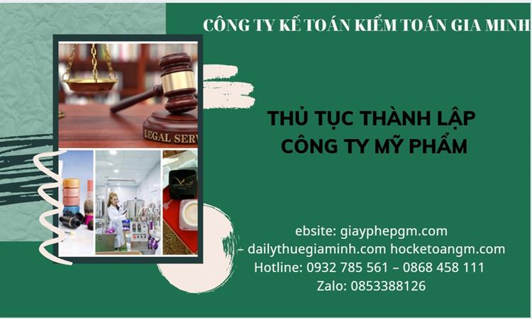 Thủ tục thành lập công ty mỹ phẩm tại Quận Tây Hồ