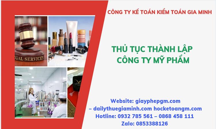Thủ tục thành lập công ty mỹ phẩm tại Thành Phố Hà Nội