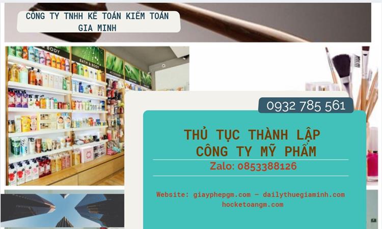 Thủ tục thành lập công ty mỹ phẩm tại Quận Hải Châu