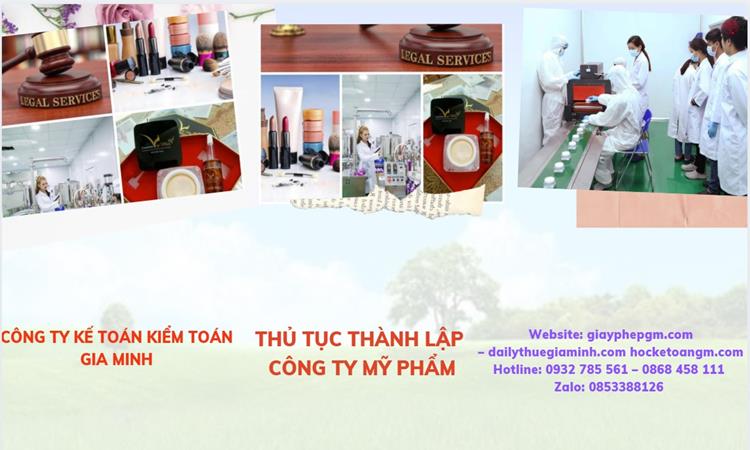 Thủ tục thành lập công ty mỹ phẩm tại TP Hà Nội