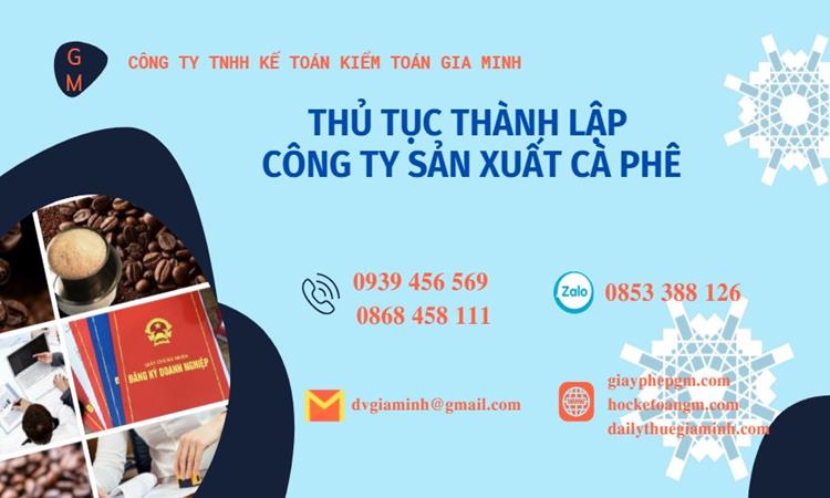 Thủ tục thành lập công ty sản xuất cà phê tại Huyện Mê Linh
