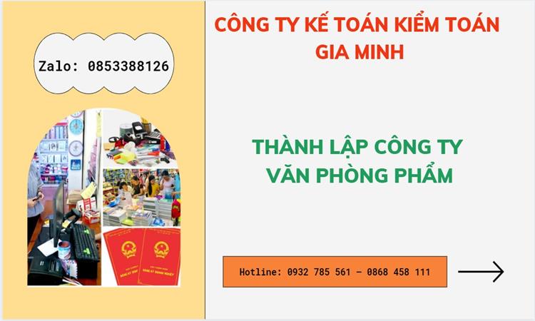 Thủ túc Thành lập công ty văn phòng phẩm tại Điện Biên