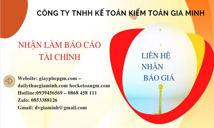 Thuê dịch vụ báo cáo tài chính cuối năm tại Quận Long Biên 