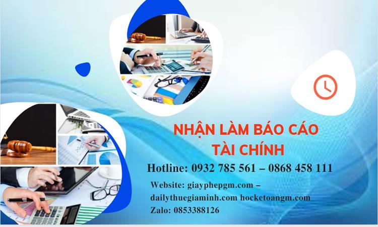  Thuê dịch vụ báo cáo tài chính tại Huyện Sóc Sơn 