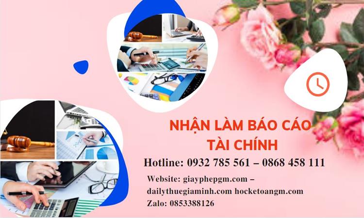  Thuê dịch vụ báo cáo tài chính tại Huyện Thạch Thất 