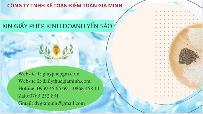 Thủ Tục Làm Giấy Phép Kinh Doanh Yến Sào 6 Xin giấy phép kinh doanh yến sào