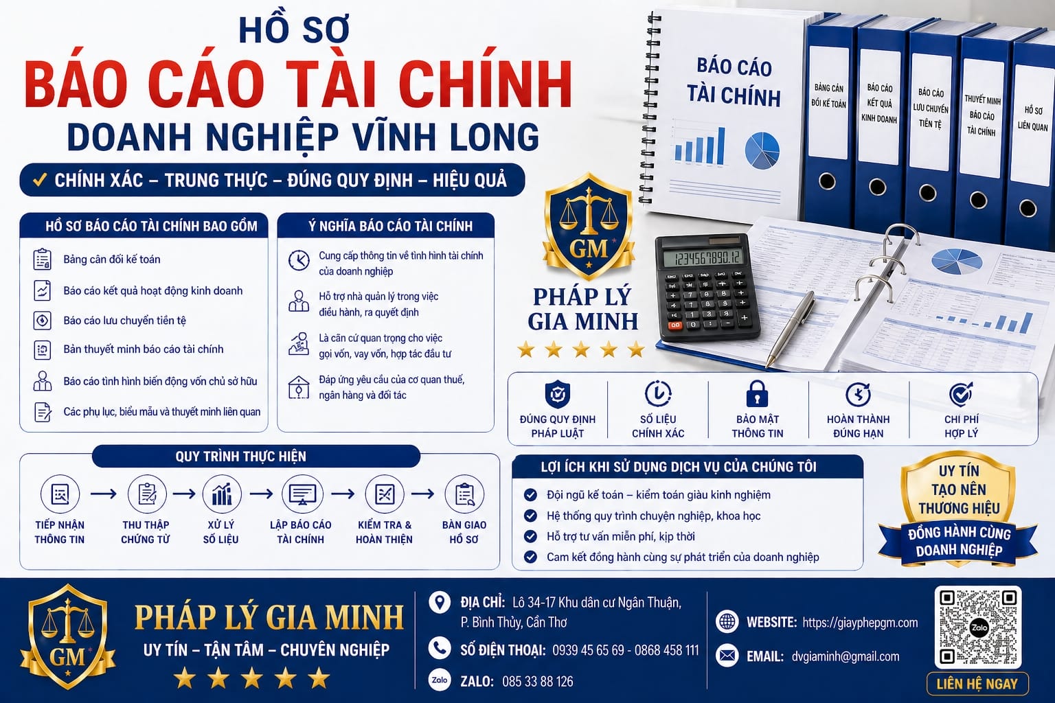Hồ sơ báo cáo tài chính doanh nghiệp Vĩnh Long