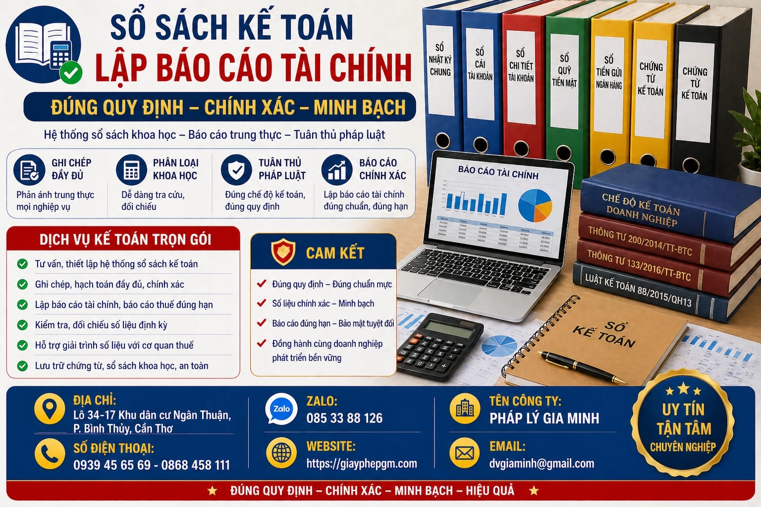 Sổ sách kế toán lập báo cáo tài chính đúng quy định
