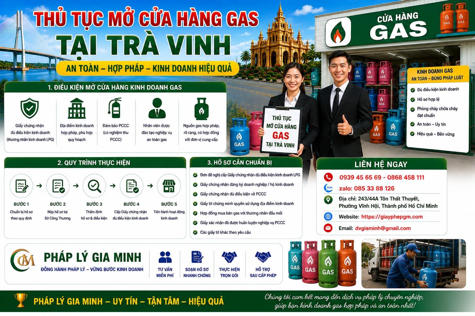 MỞ CỬA HÀNG KINH DOANH GAS TẠI TRÀ VINH 10 Thủ tục mở cửa hàng gas tại Trà Vinh