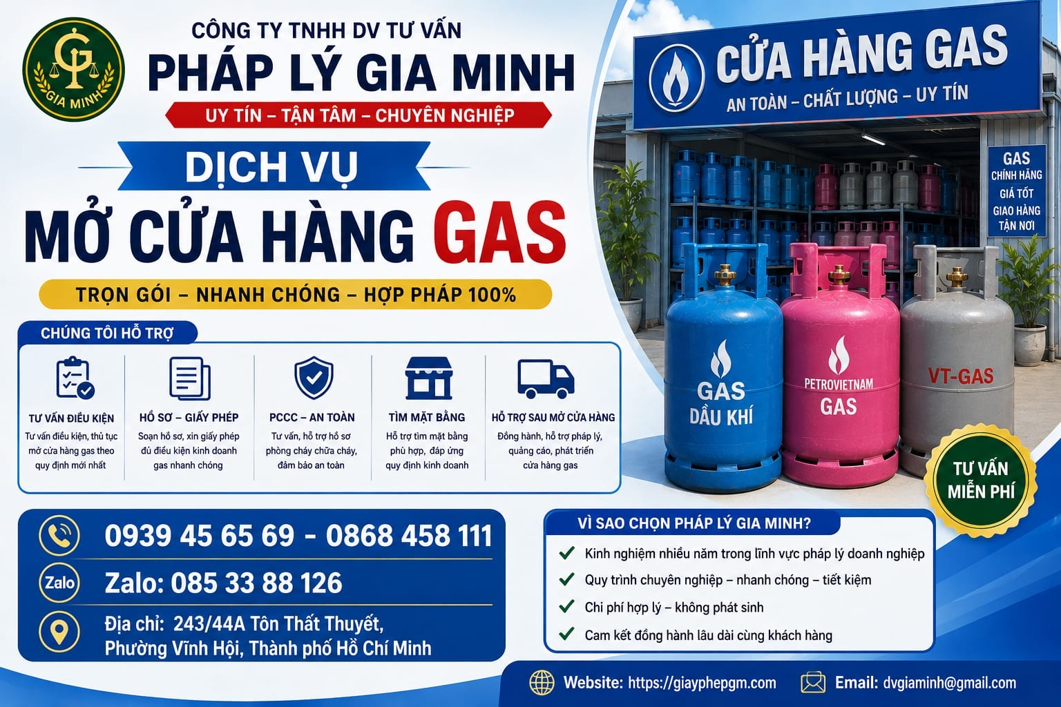 Tư vấn kinh doanh gas Bến Tre