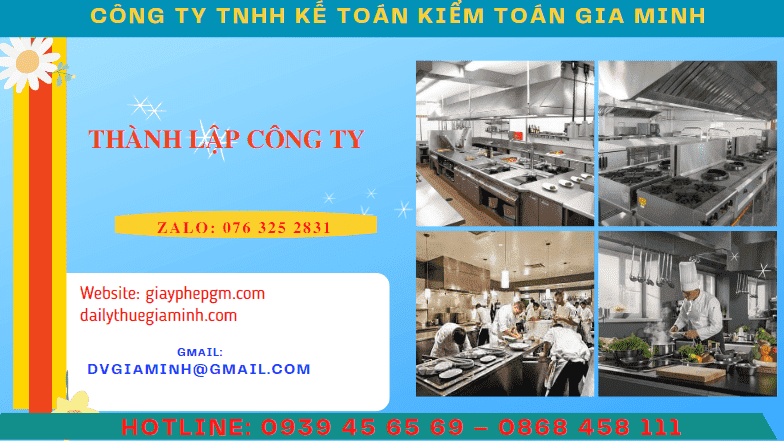 Quy trình thành lập công ty kinh doanh nhà hàng năm 2023 Thừa Thiên Huế