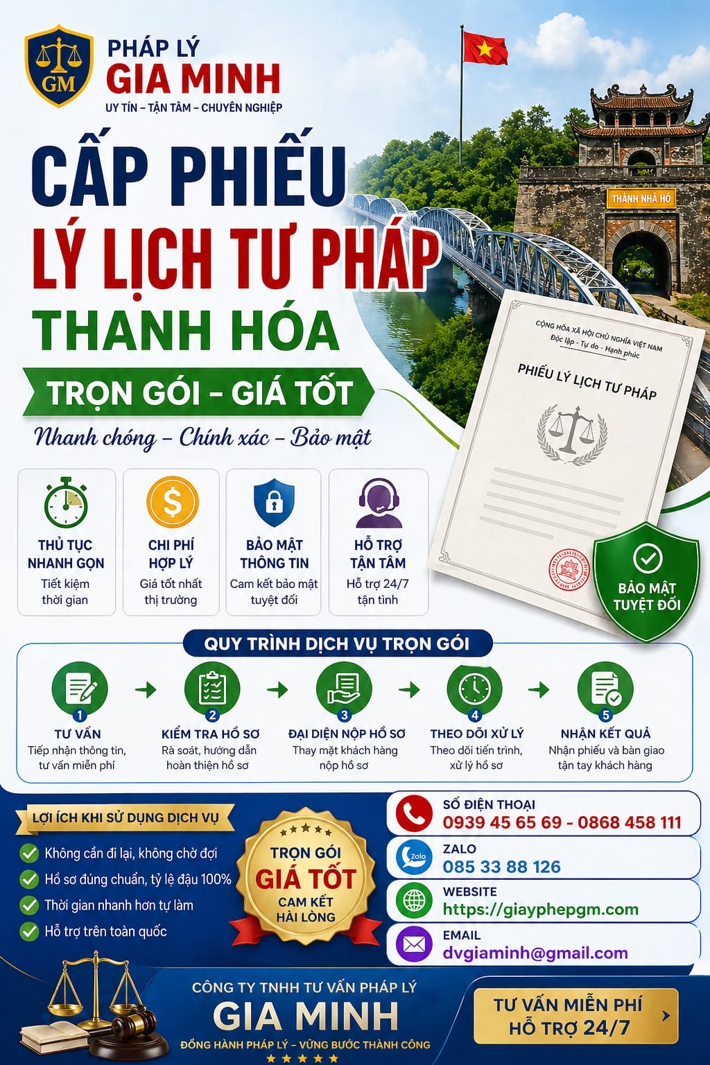 Cách làm lý lịch tư pháp Thanh Hóa nhanh chóng