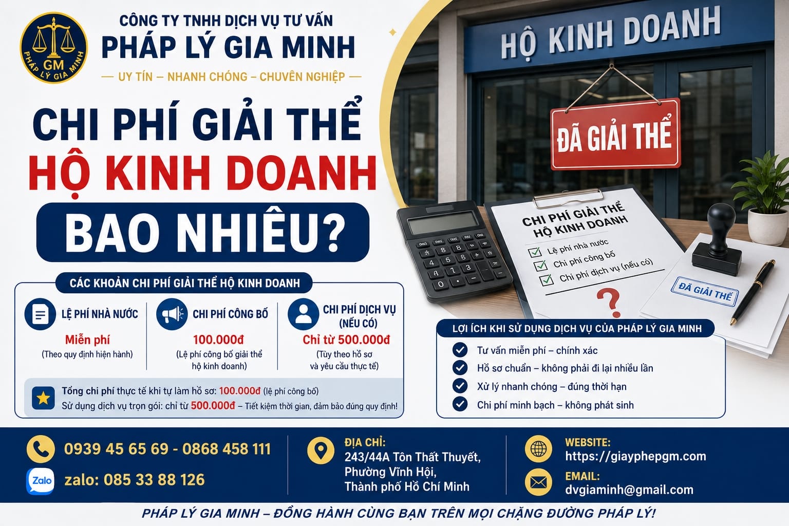 Chi phí giải thể hộ kinh doanh bao nhiêu