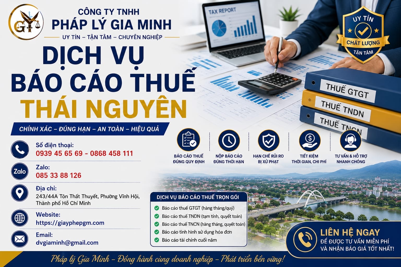 Dịch vụ báo cáo thuế Thái Nguyên