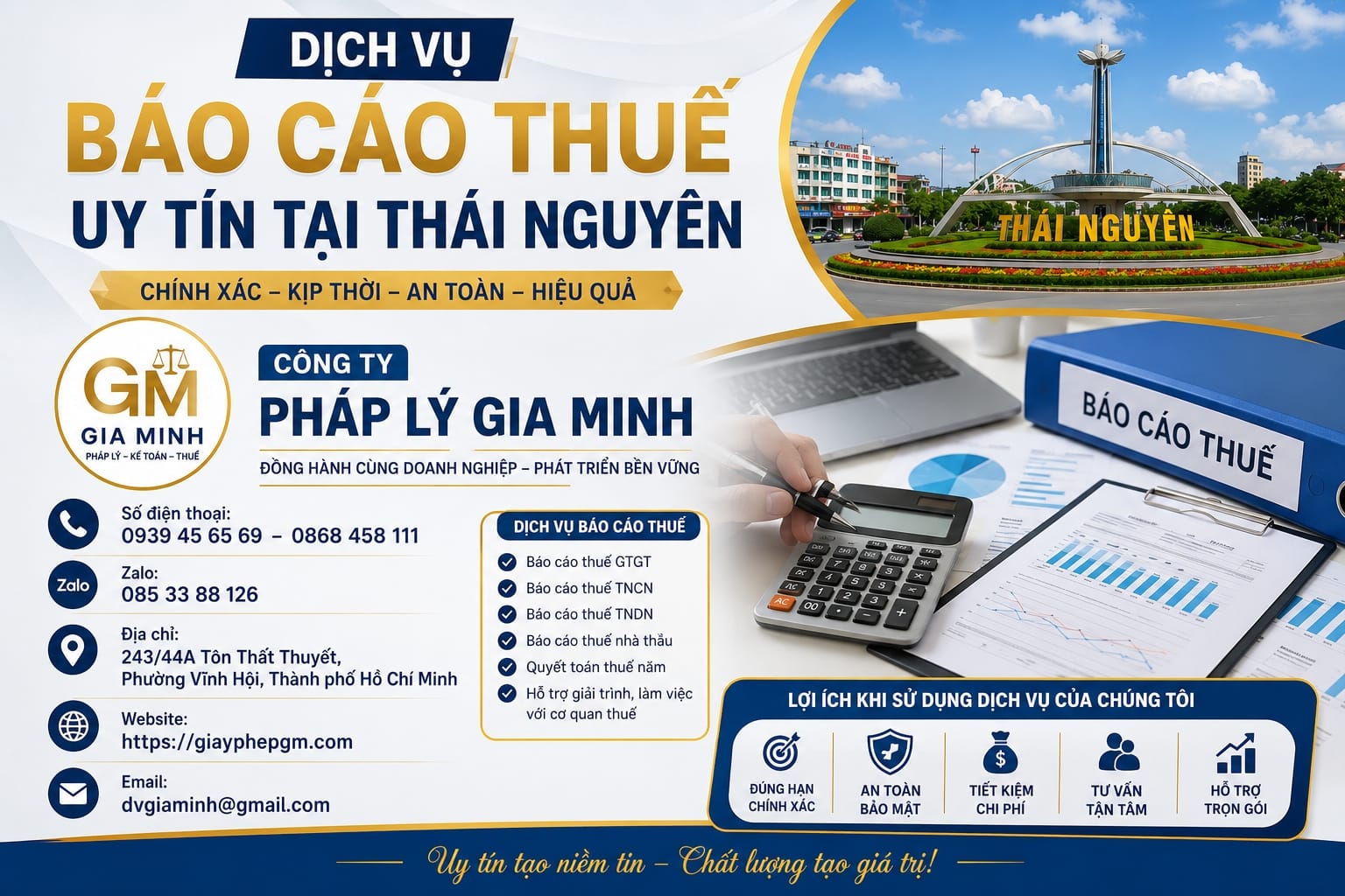 Dịch vụ báo cáo thuế uy tín Thái Nguyên