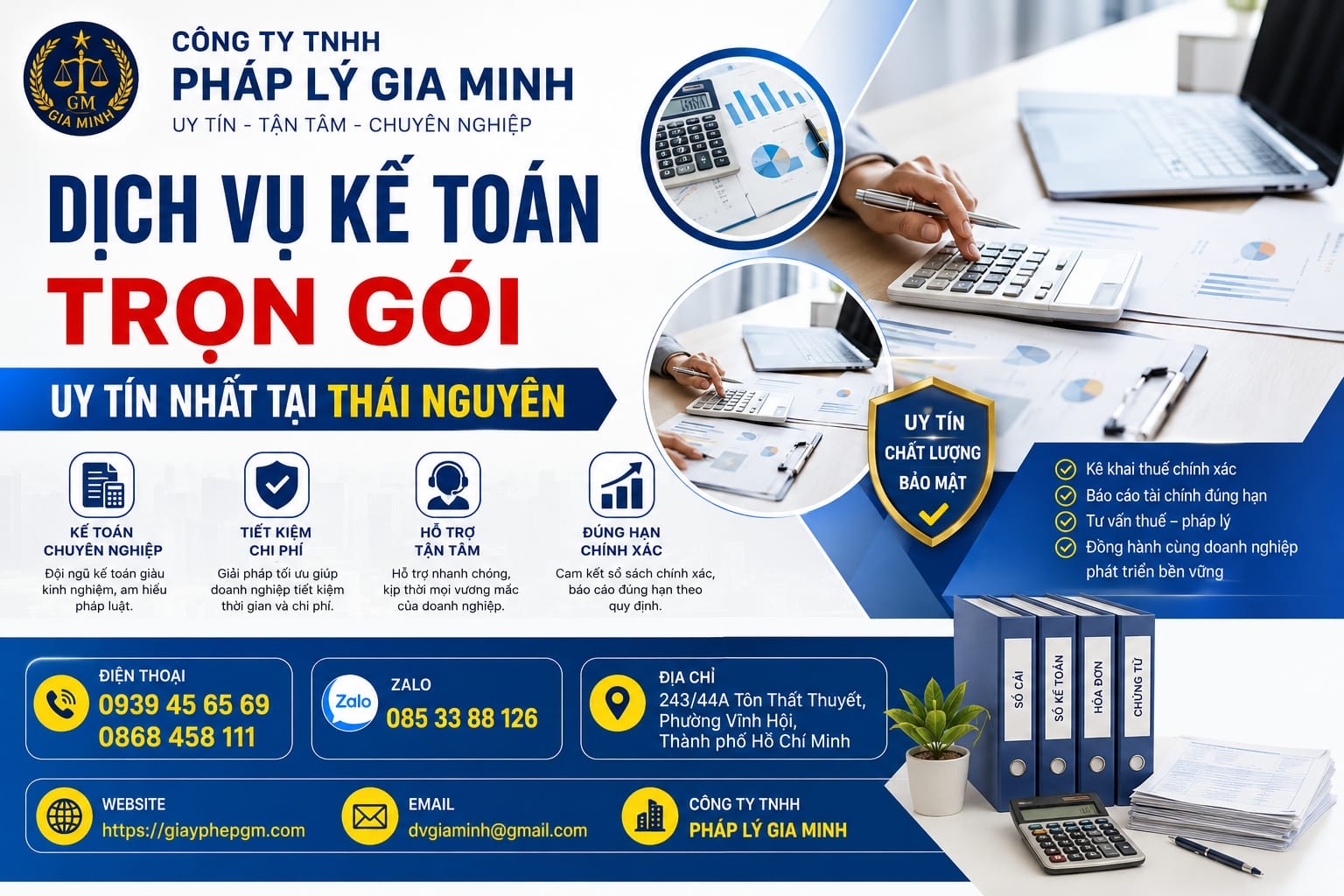 Dịch vụ kế toán thuế uy tín Thái Nguyên